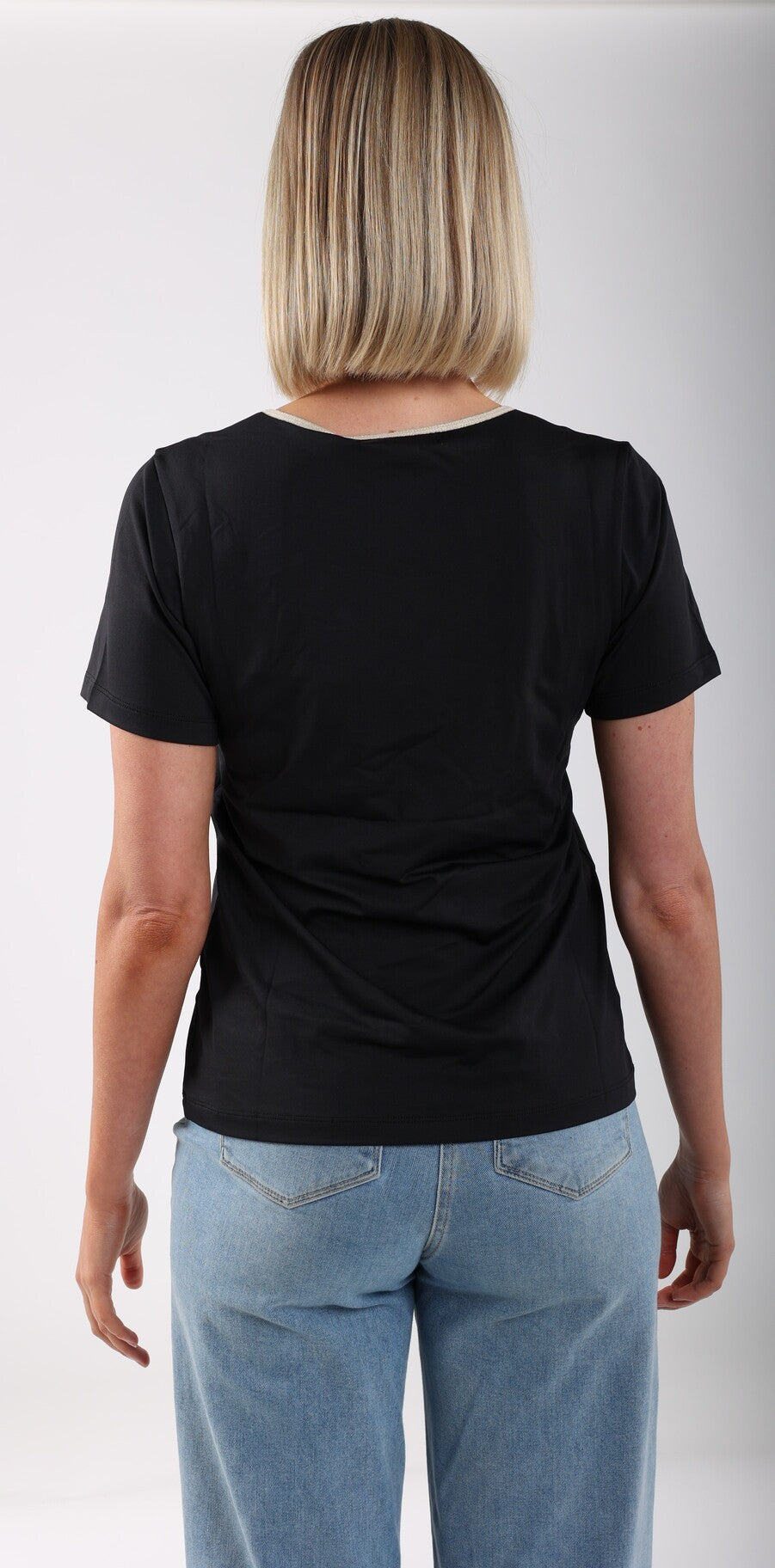 Nukus Tirza Travelstof Top zwart