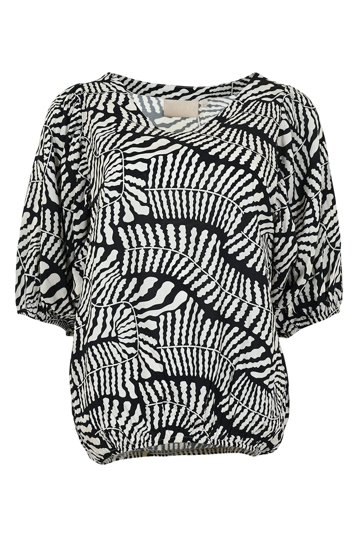 Maicazz Pajari top blouse offwhite leaves