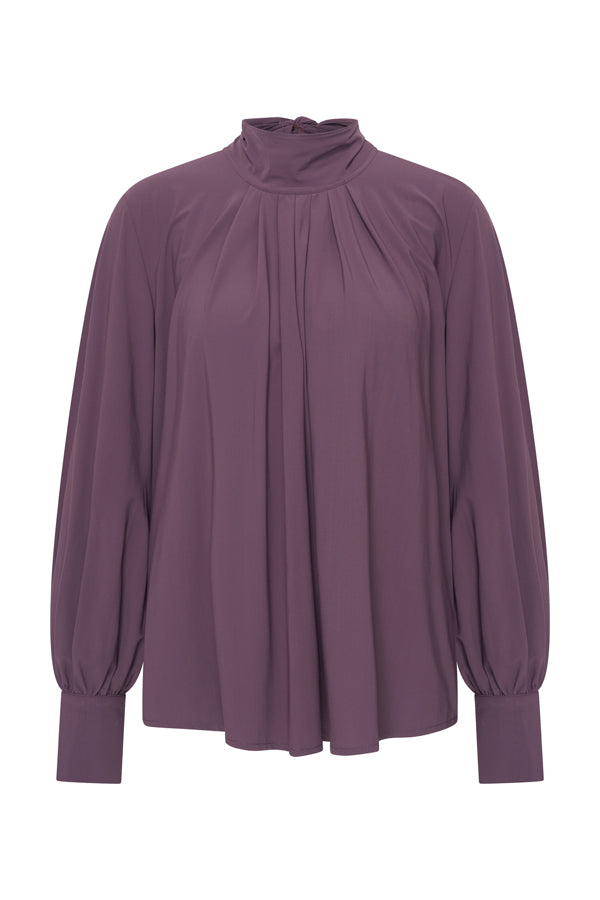 Mi Piace Blouse Bow Light 202774 Plum Perfect