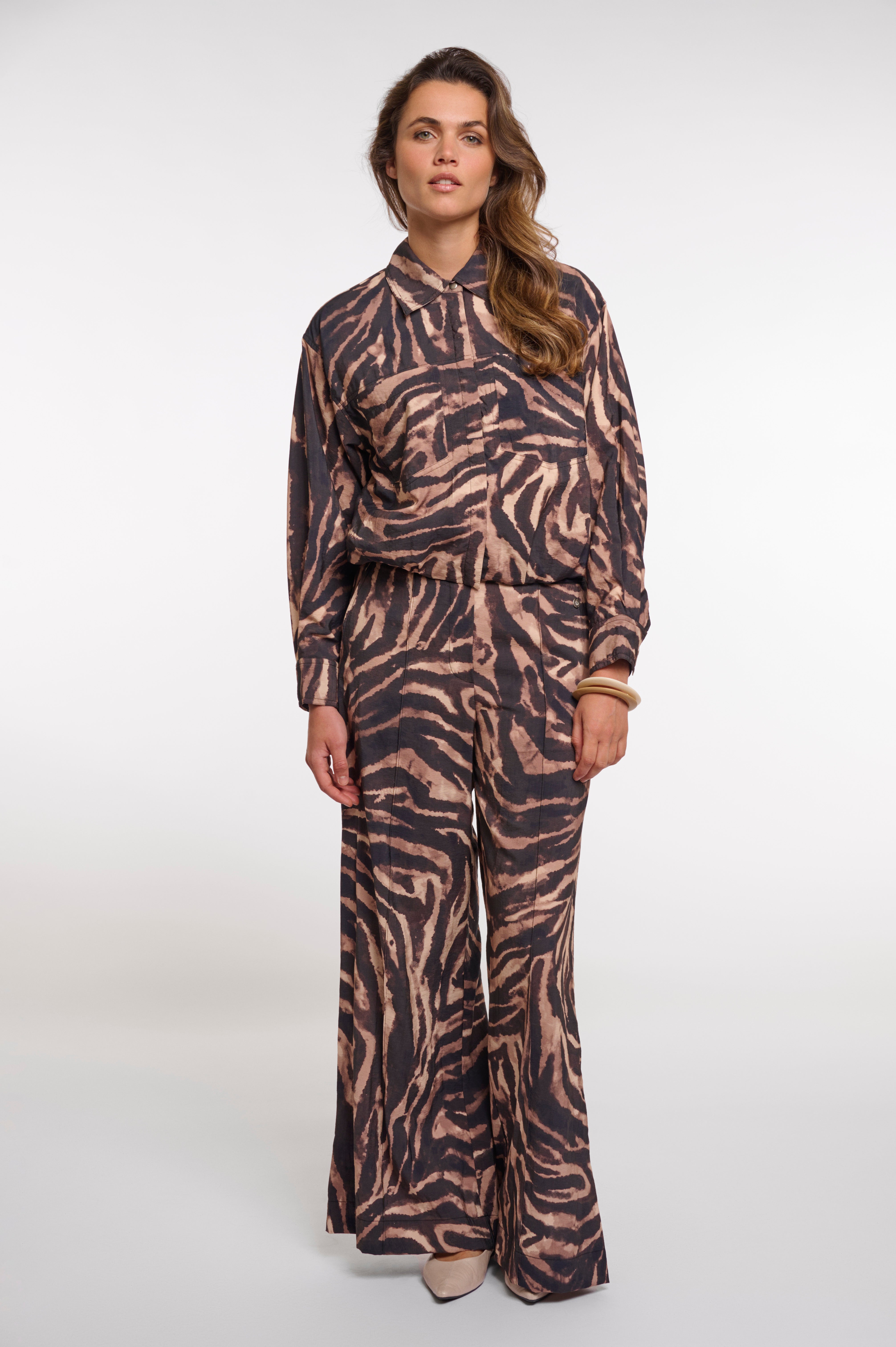 Rino & Pelle Darja Broek brown zebra