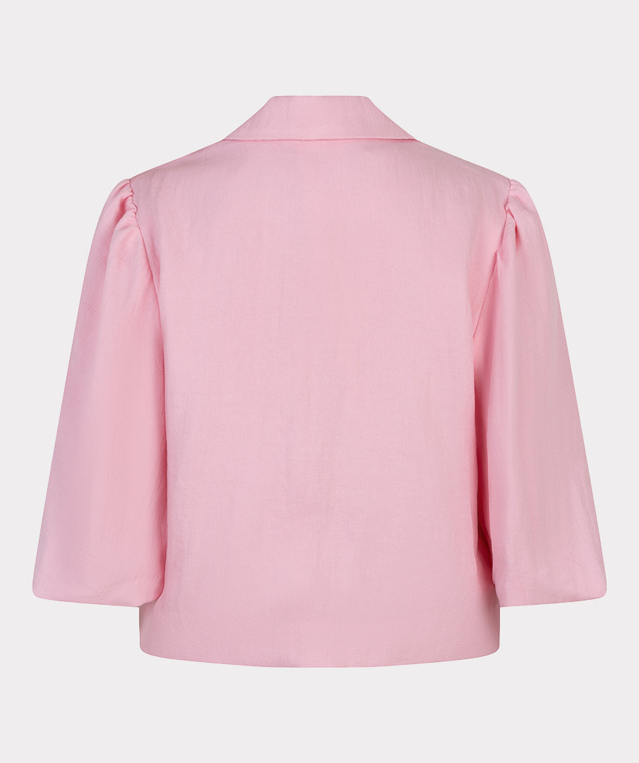 Esqualo Blazer Twill Cropped Puff Sleeve SP26.10047 romance rose