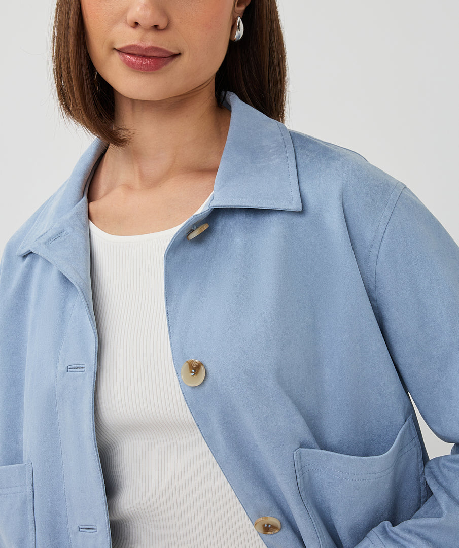 Esqualo Jacket Suedine SP26.37018 pacific blue