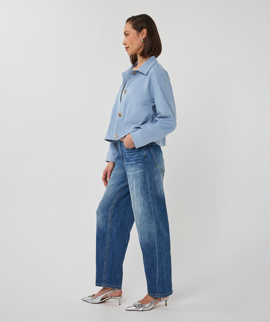 Esqualo Jacket Suedine SP26.37018 pacific blue