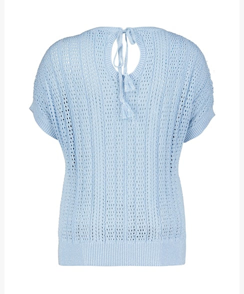 Red Button Jerry Lurex Ajour Top fresh blue