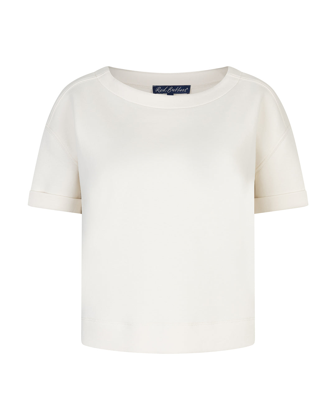Red Button Skyler Scuba Top ecru