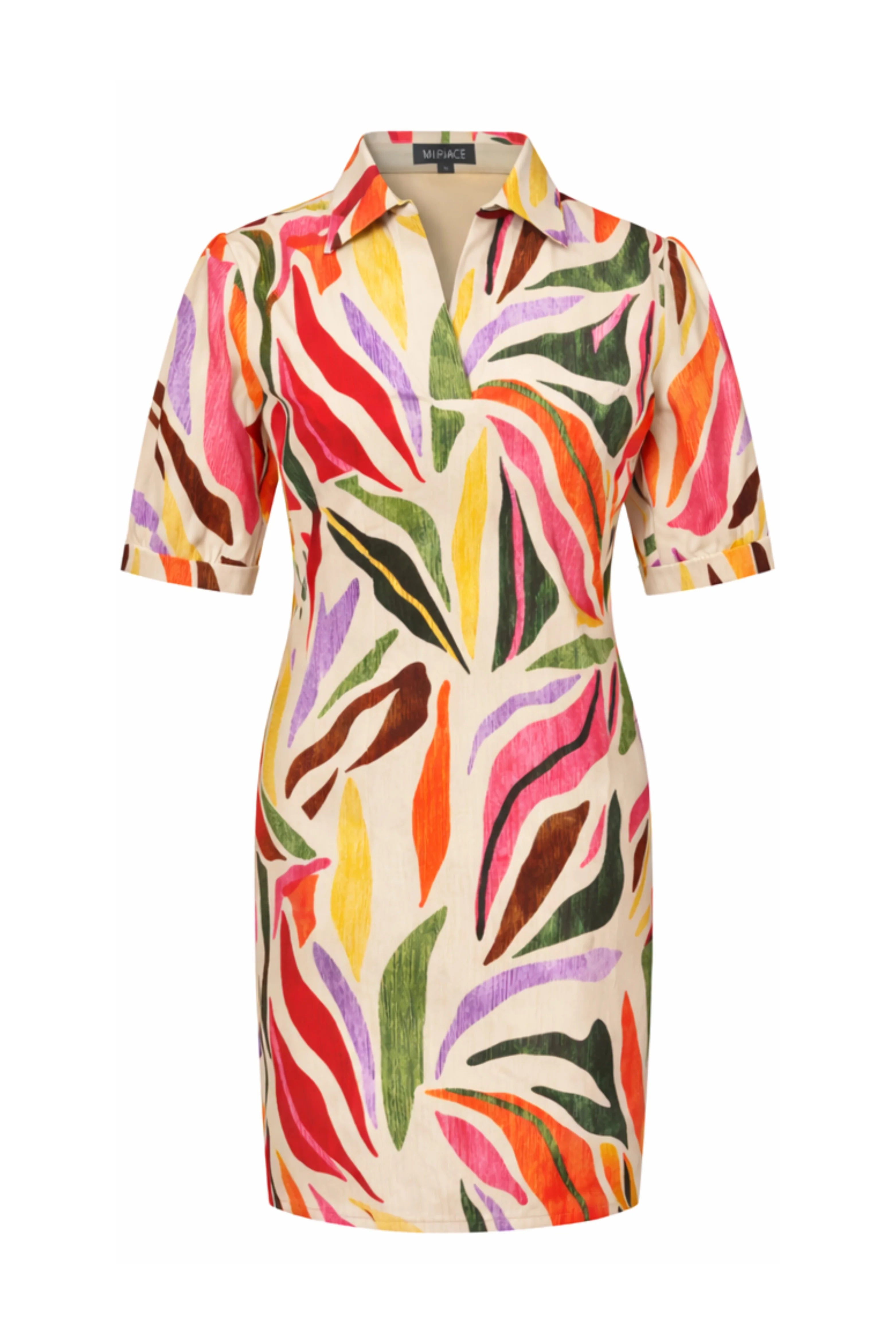 Mi Piace Travelstof Jurk 202605 summer leaf dance print kit