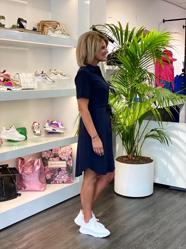 Mi Piace Travelstof Jurk donkerblauw 202079/202172