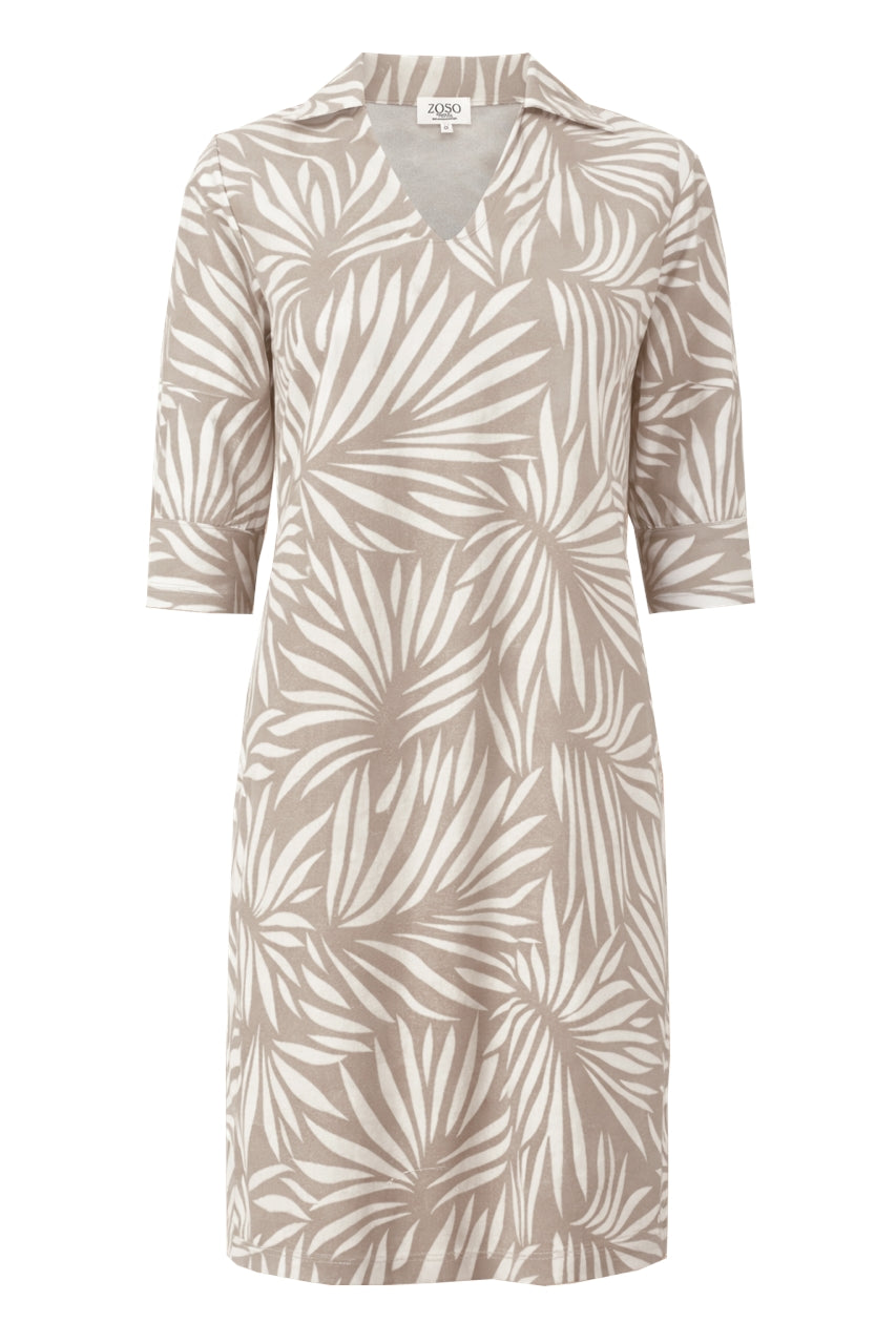 Zoso Laurien Travelstof Jurk sand stone kit