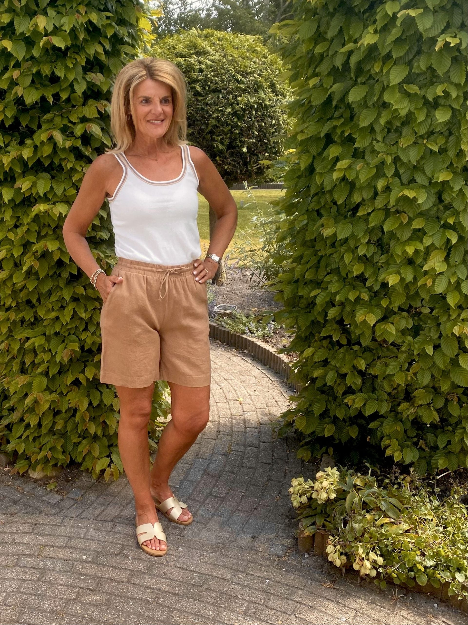 Freequent Linnen Lava Short Korte Broek burro