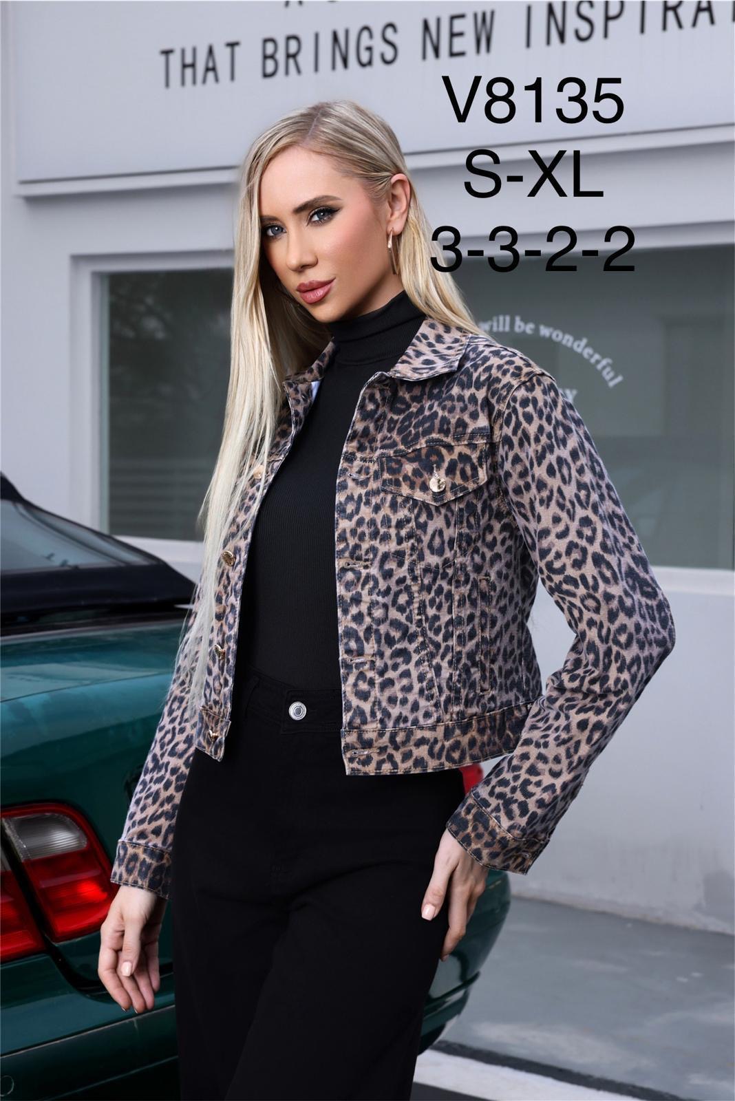 Jewelly Spijkerjasje V8135 luipaard
