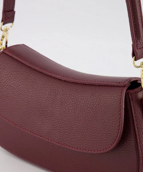 Diara Schoudertas Classic Grain Burgundy T315