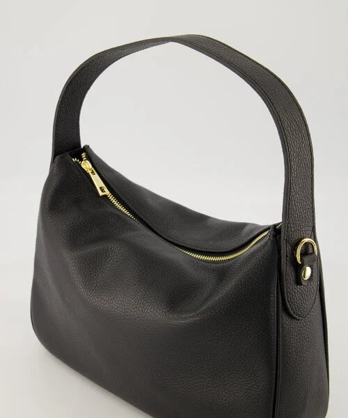 Elly Schoudertas Leer Zwart T329