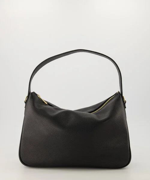 Elly Schoudertas Leer Zwart T329