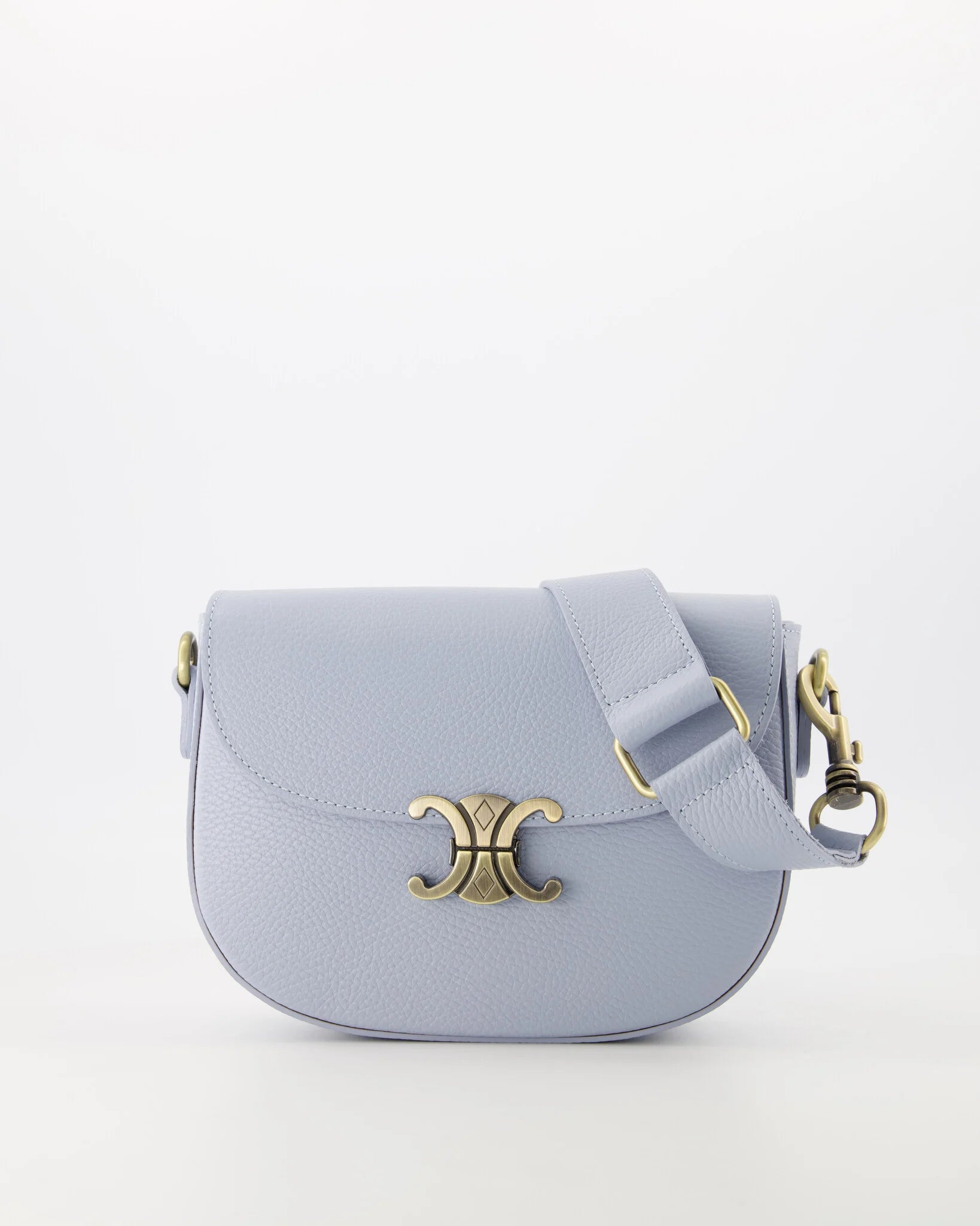 favi crossbody tas echt leer licht blauw
