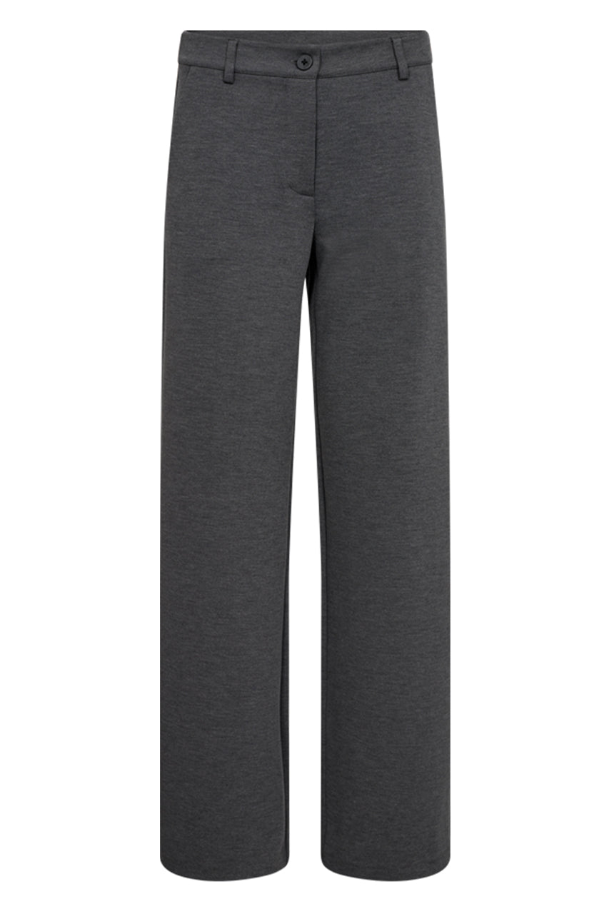 Freequent Nanni Wijde Broek dark grey melange