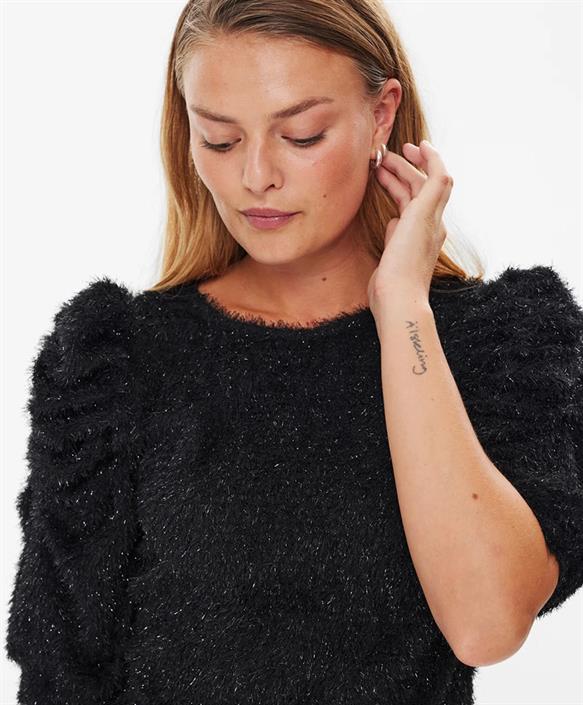 Freequent Molurex Top zwart glitter