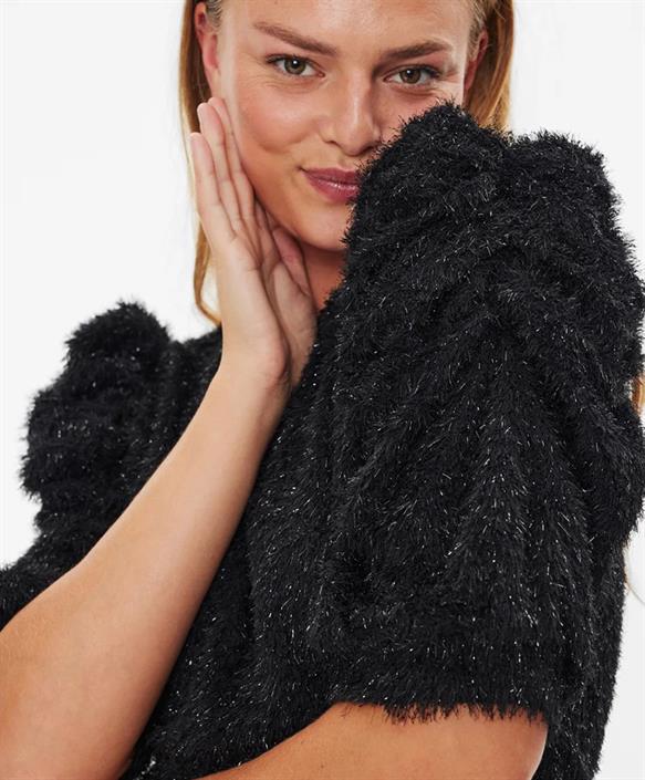 Freequent Molurex Top zwart glitter