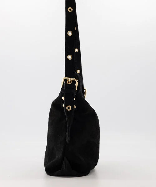Gertrudis Handtas Suede Zwart T343
