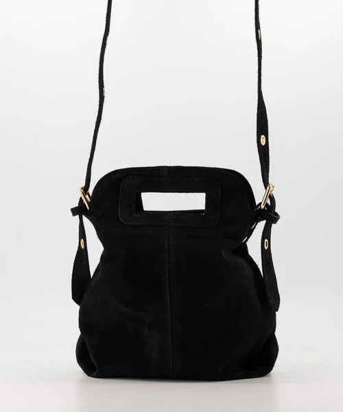 Gertrudis Handtas Suede Zwart T343