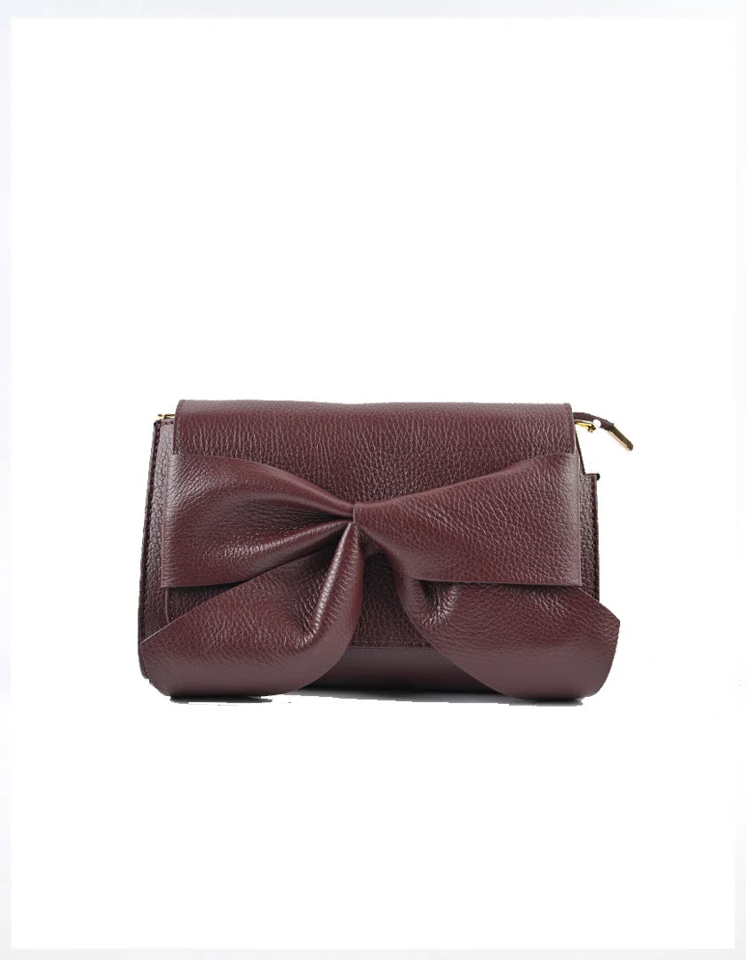 Schoudertas Leer T412 Bordeaux rood