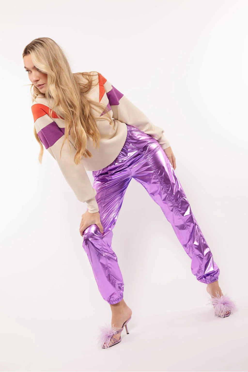 Fluresk Azura Broek metallic salviapaars