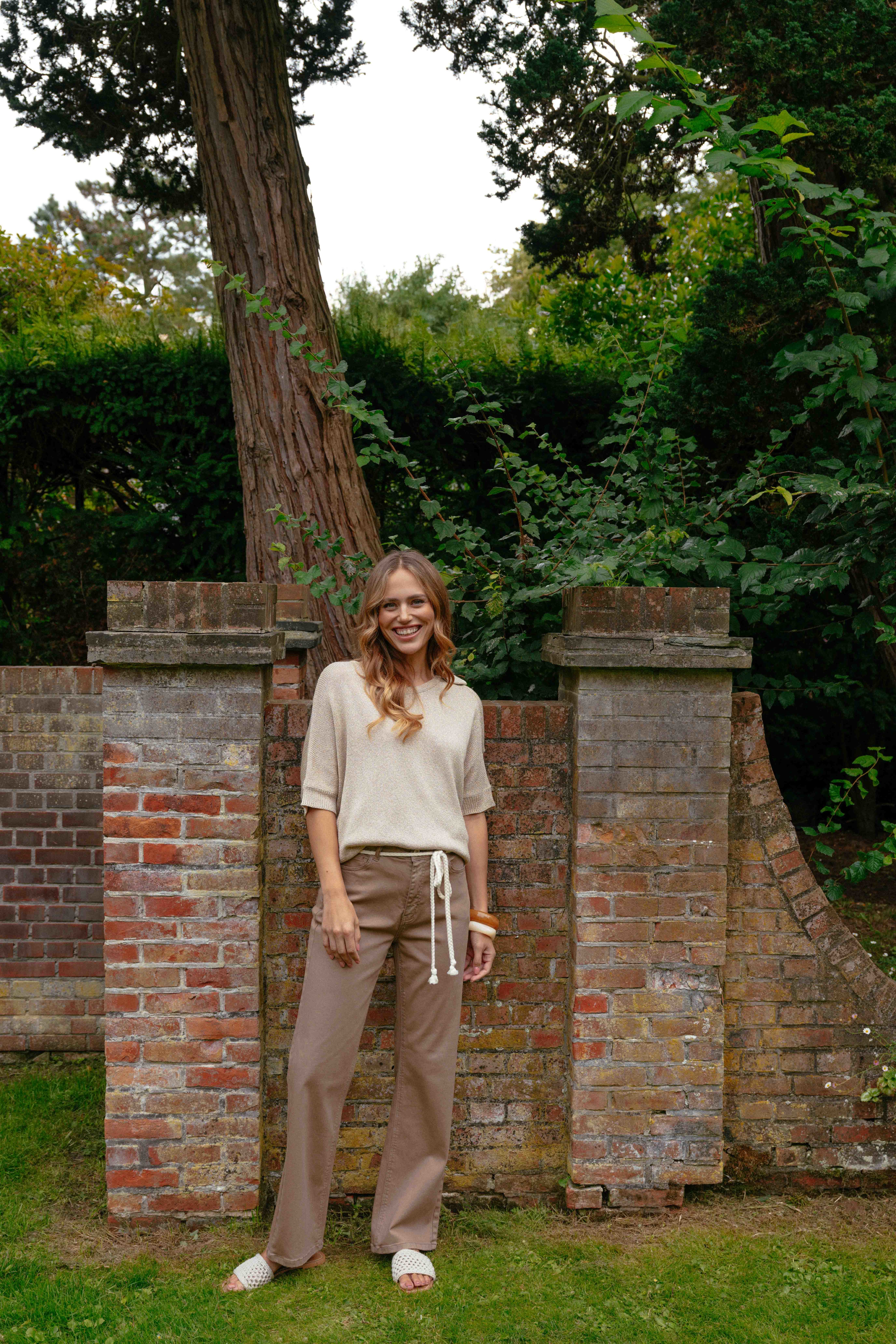 C&S Amber Knit Pullover sand