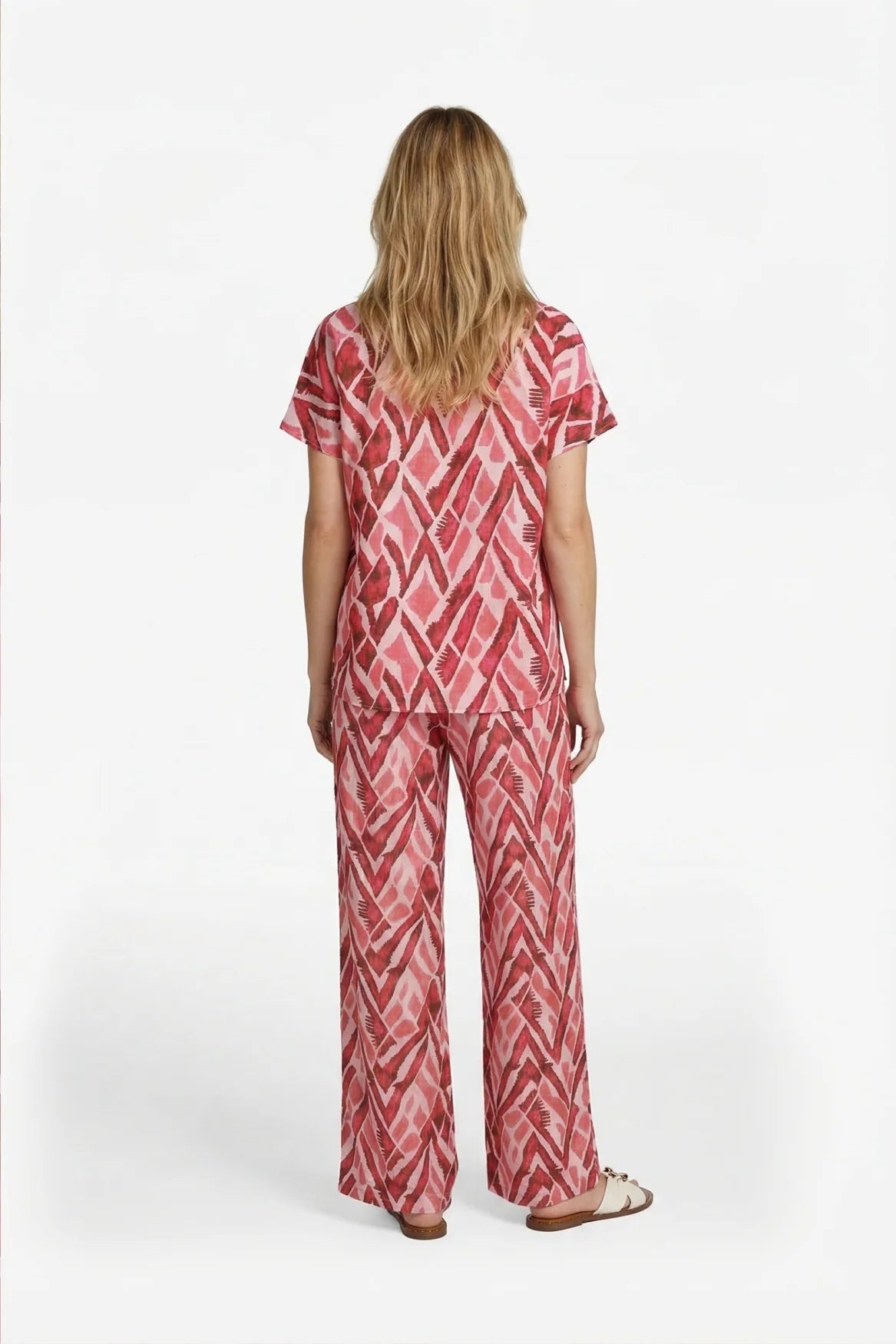C&S Lene Blouse powder pink / sunkissed coral