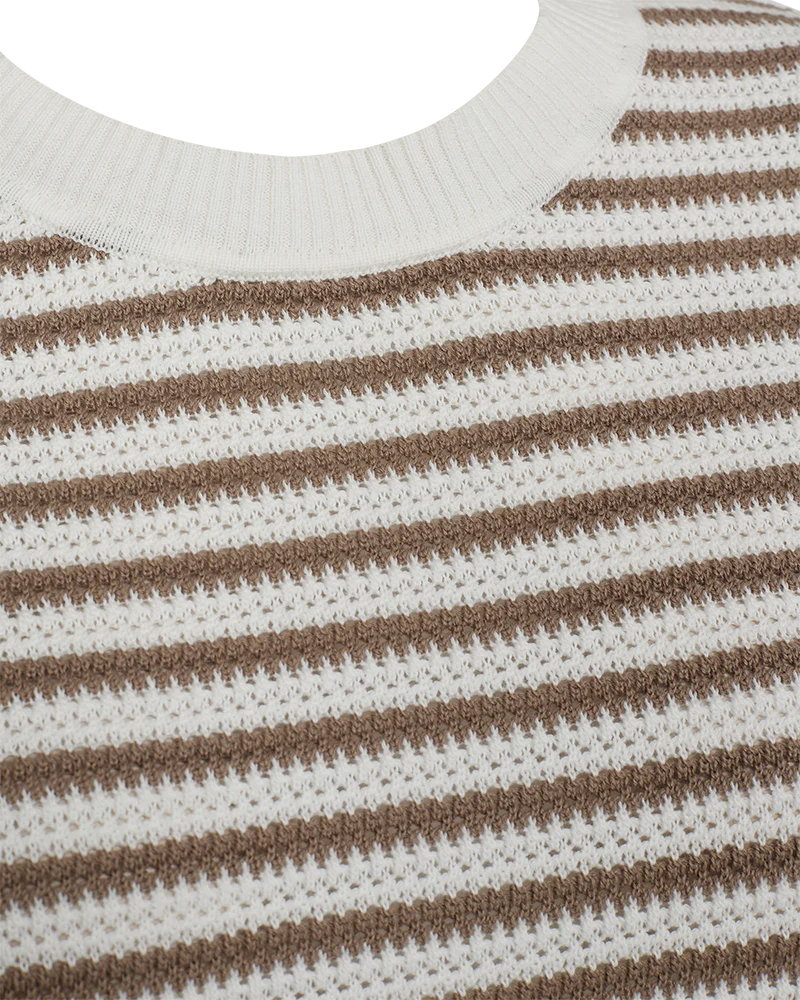 Freequent Domo Pullover offwhite & silver mink