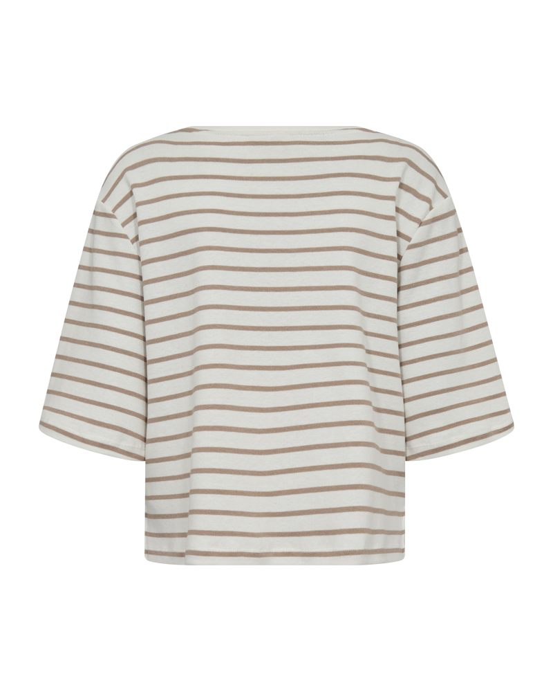 Freequent Mila sweater star off white w. simply taupe