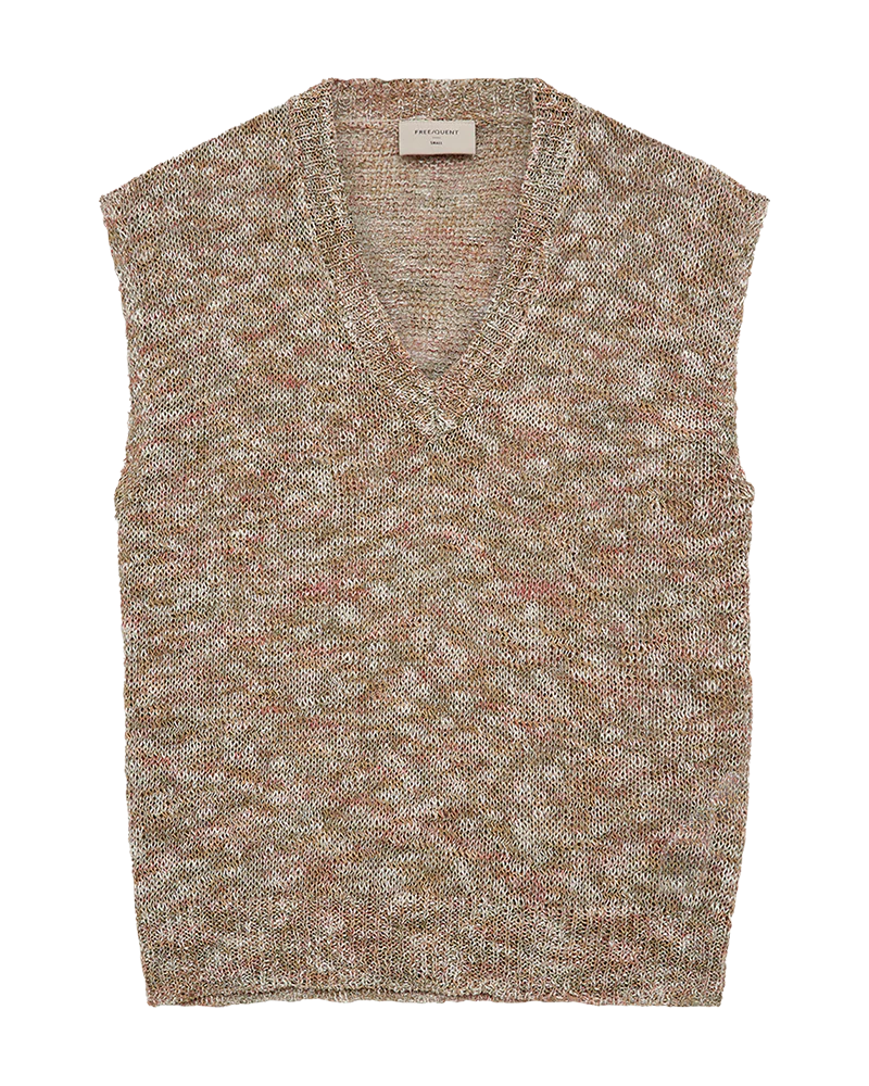 Freequent Balter Gilet moonbeam w. deep lichen green