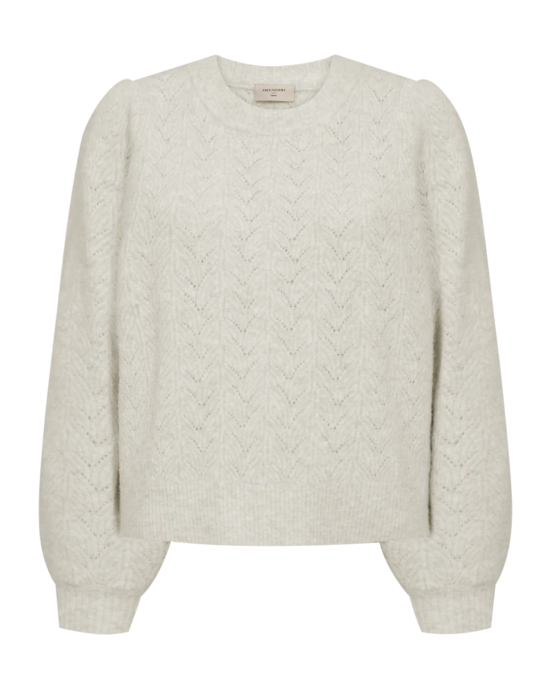 Freequent Grsevalin Pullover trui moonbeam melange