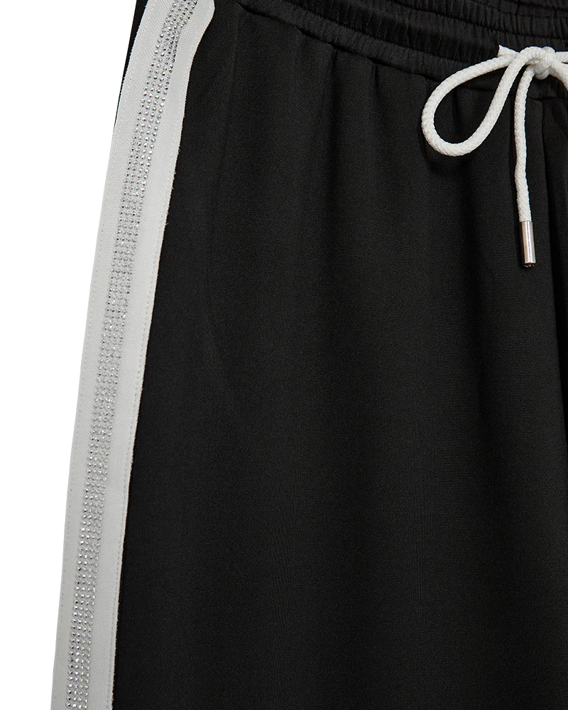 Freequent Malacy Broek black w. star offwhite