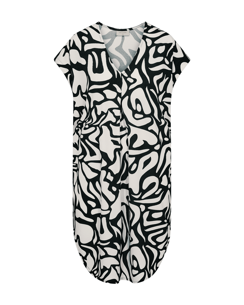 Freequent Floi Jurk black w. moonbeam