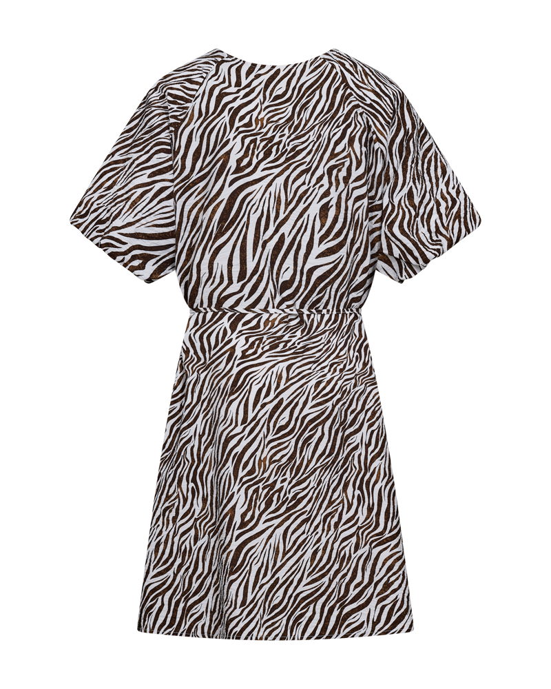 Freequent Mele Jurk brilliant white w. coffee bean