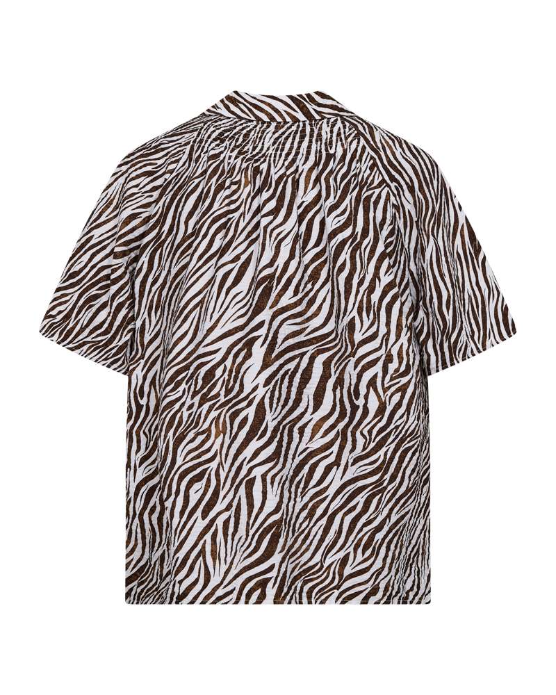 Freequent Mele Shirt brilliant white w. coffee bean