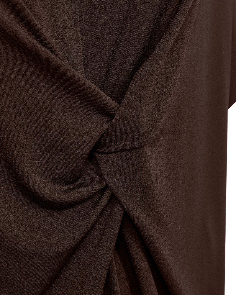 Freequent Floi Jurk Knot coffee bean