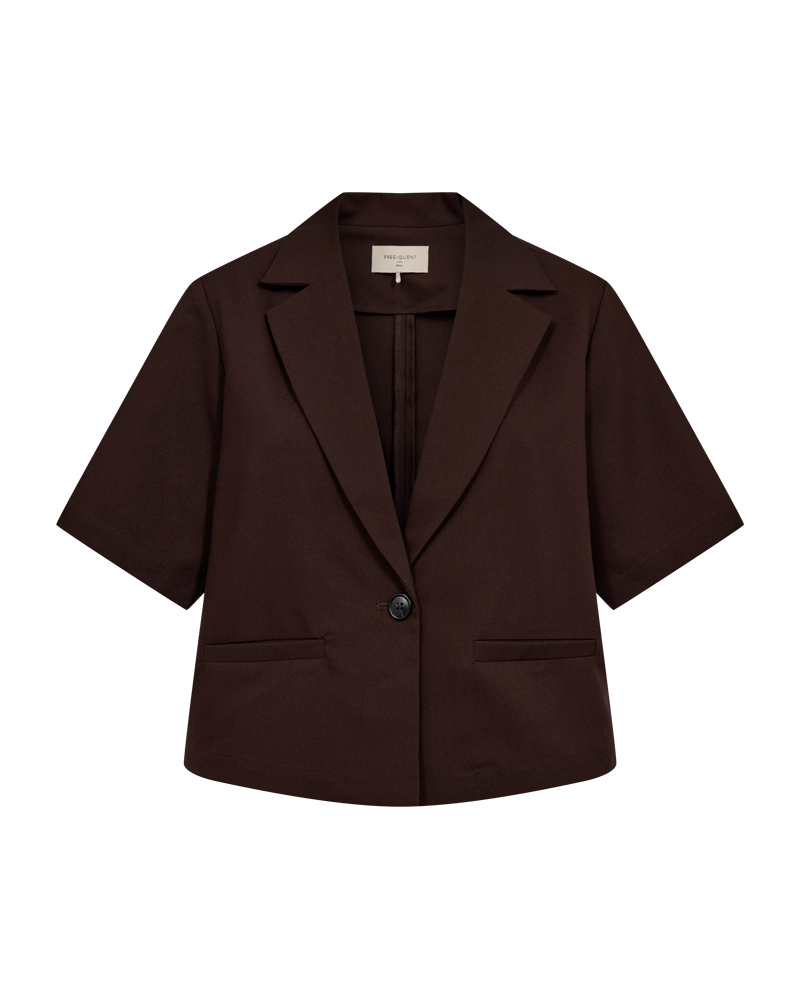 Freequent Maeve Blazer Cropped coffee bean
