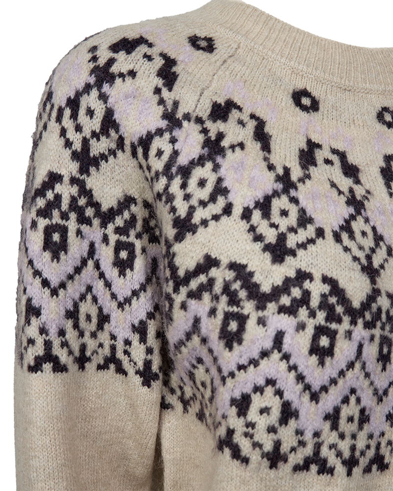 Freequent Merla Pullover Moonbeam w. Nightshade