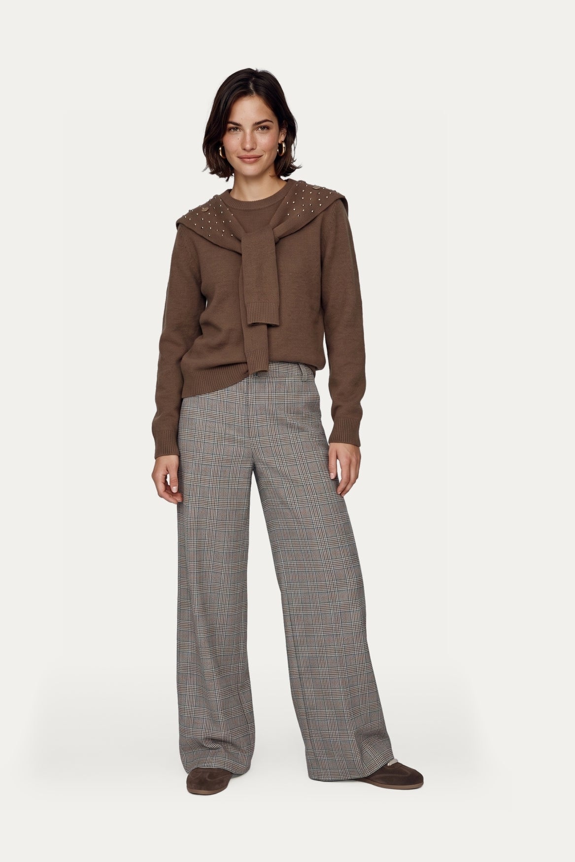 C&S Kimmie Knit Pullover dark walnut