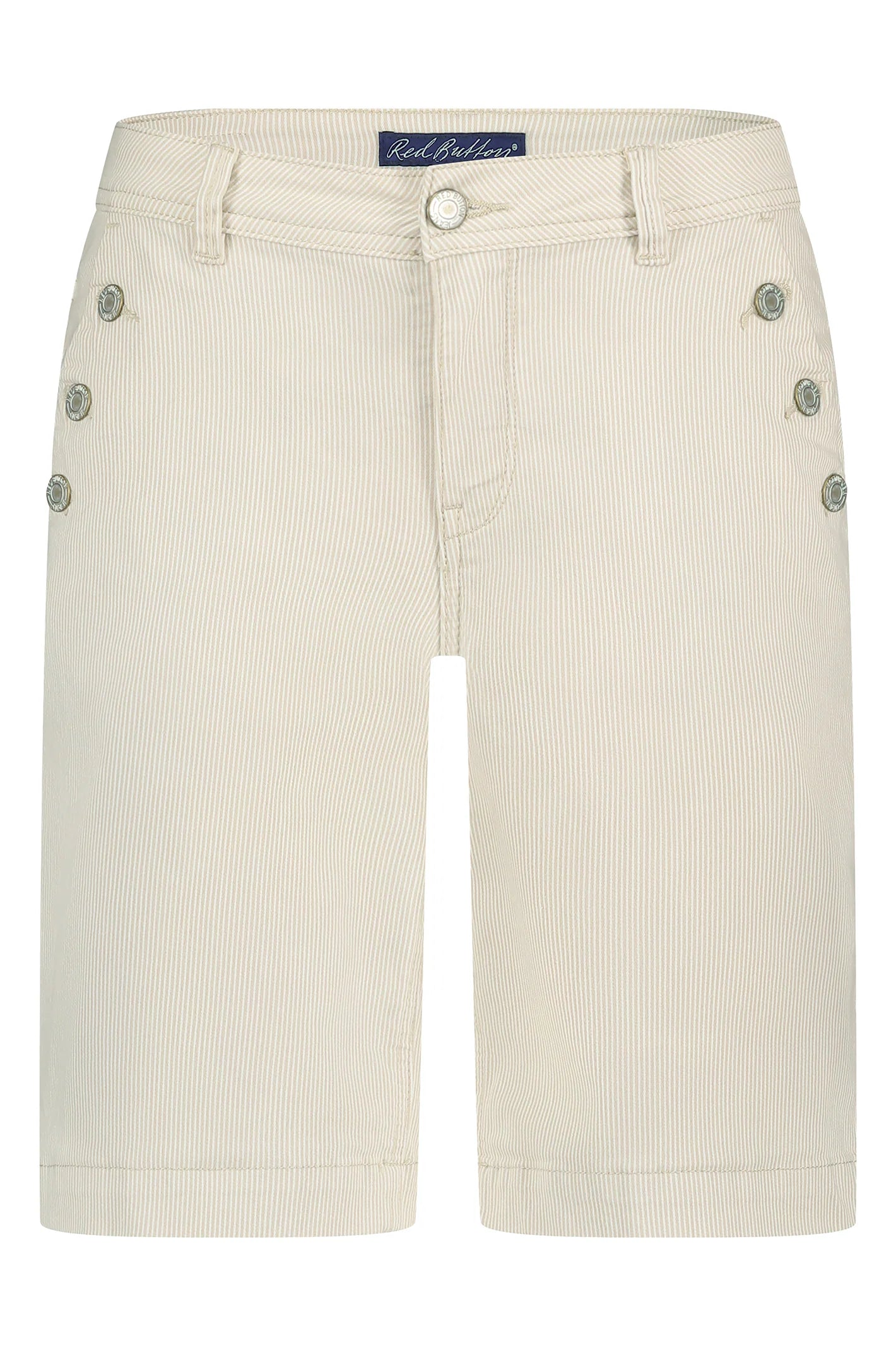 Red Button Bibette Short Denim Stripe sand