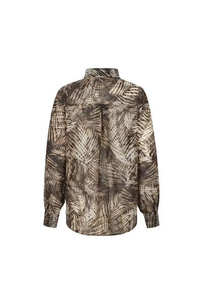 C&S Leila blouse Dark Chocolate/Color mix