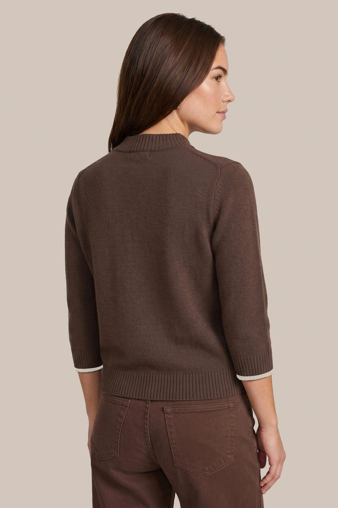C&S Astrid Knit Pullover trui mocha brown/sand
