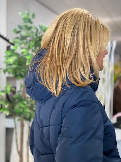 Covered Halflange Winterjas Adele 2 dark sapphire