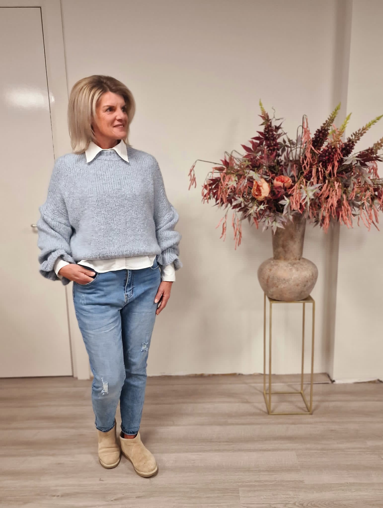 Boebou Sal Trui grijsblauw 0197