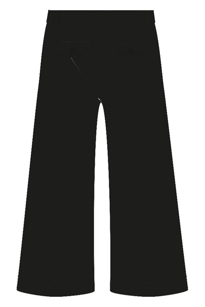 Mi Piace Travel Culotte Broek Pleated Waistband 202818 zwart
