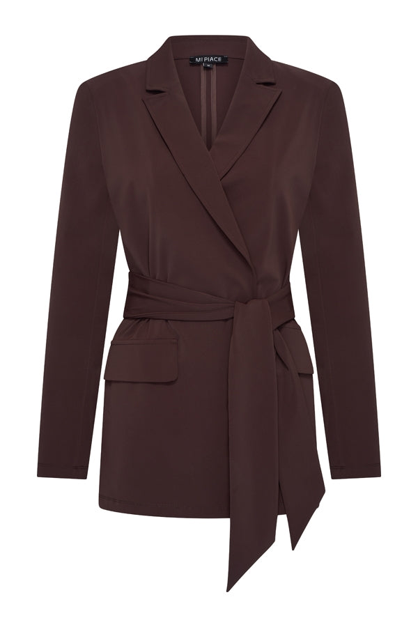 Mi Piace Travel Blazer Belted 202823 espresso