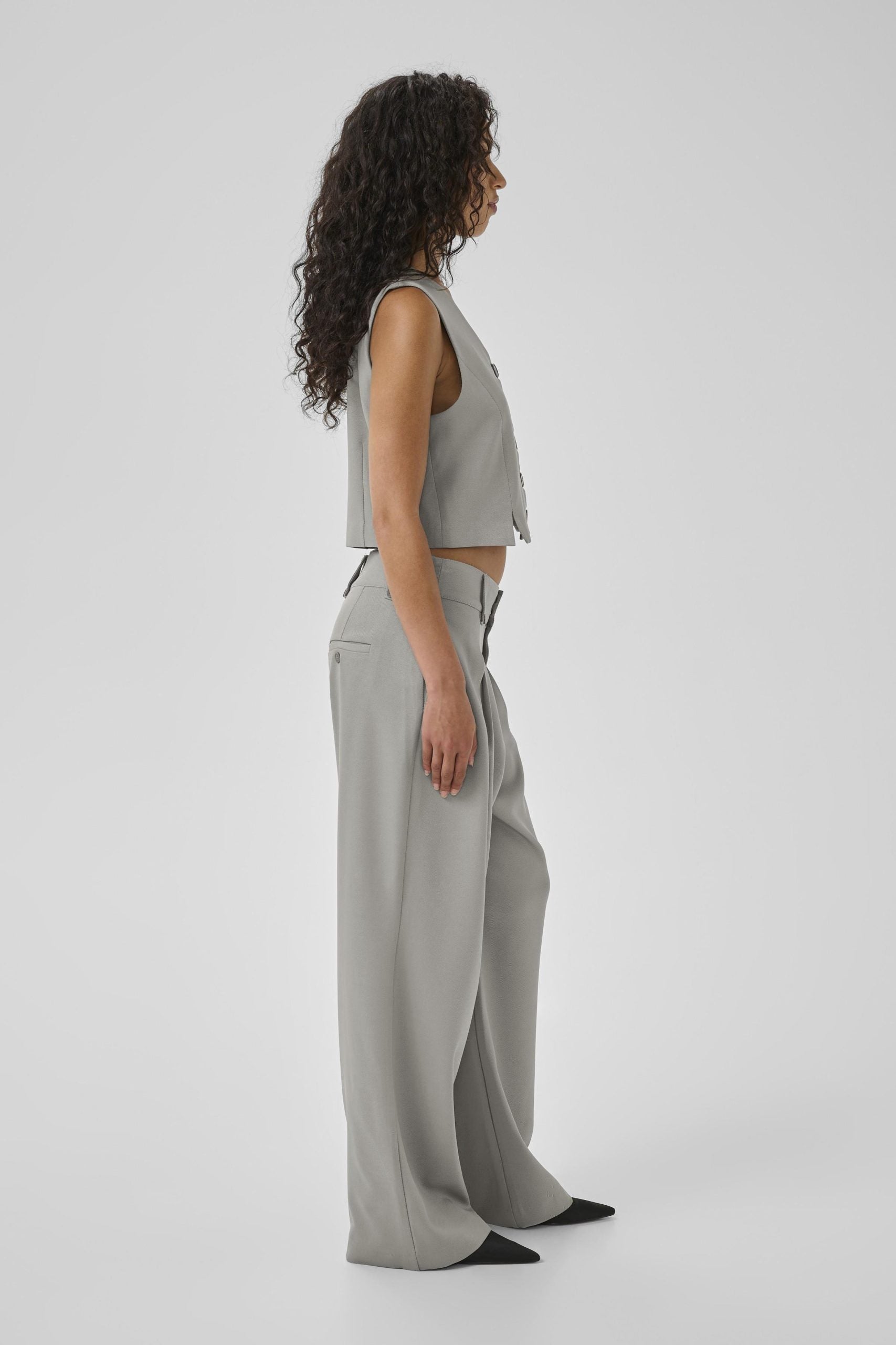 My Essential Wardrobe DisaMW High Wide Pantalon moon mist