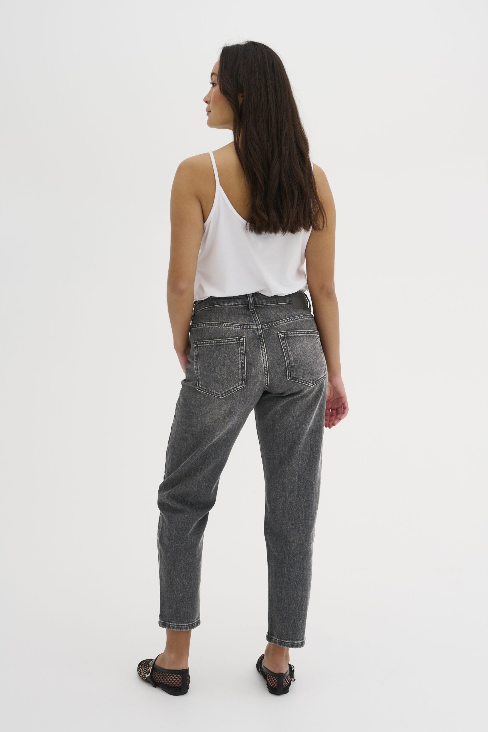 My Essential jeans Wardrobe Mommy 139 High Tapered Broek L28 dark grey retro wash