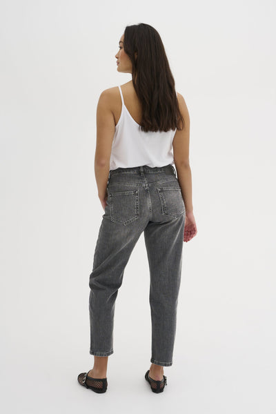 My Essential jeans Wardrobe Mommy 139 High Tapered Broek L28 dark grey retro wash