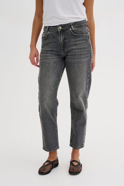 My Essential jeans Wardrobe Mommy 139 High Tapered Broek L28 dark grey retro wash